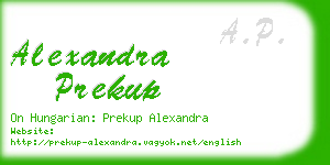 alexandra prekup business card